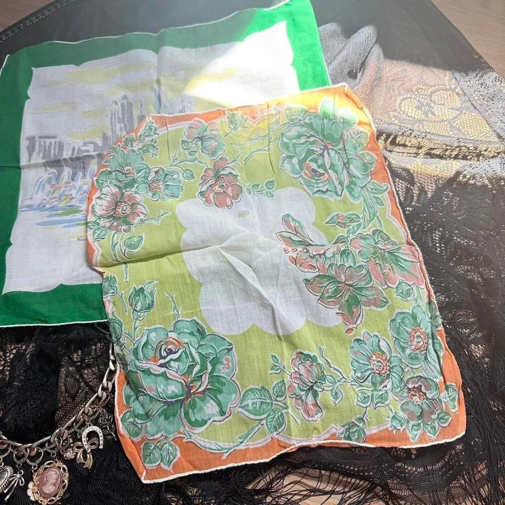 Vintage handkerchief scarf‎ bundle